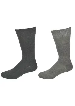 Sierra Socks Dress Casual 2 Pair Pack Combed Cotton Crew Plain Color Socks -OnDisplay store Belk 969