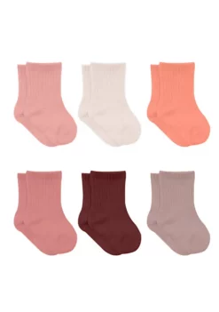 Sierra Socks Newborn Unisex Cotton Ankle-Hi Socks Assorted 6 Pair Pack -OnDisplay store Belk 984